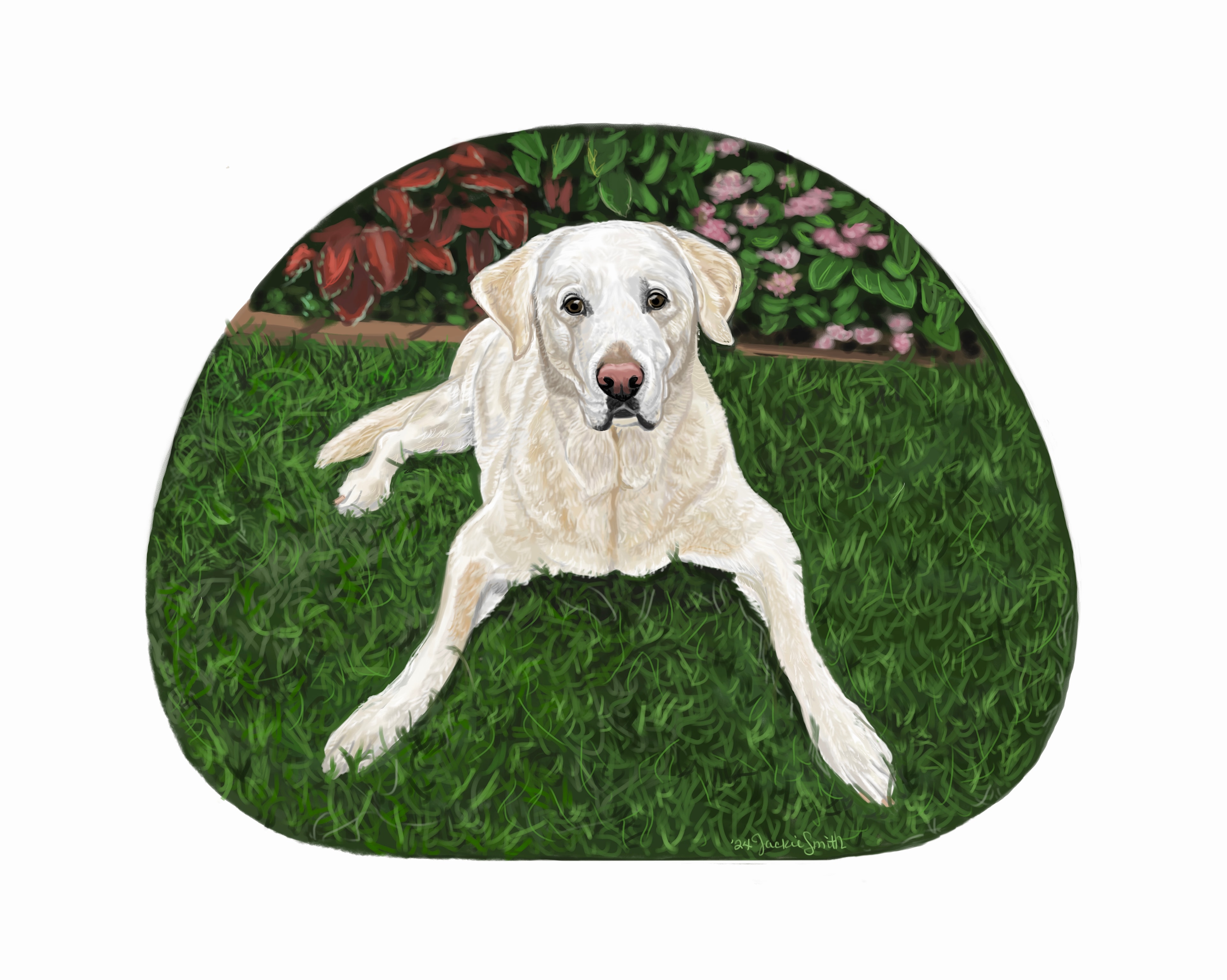 Digital portrait — expressive brushstroke painting